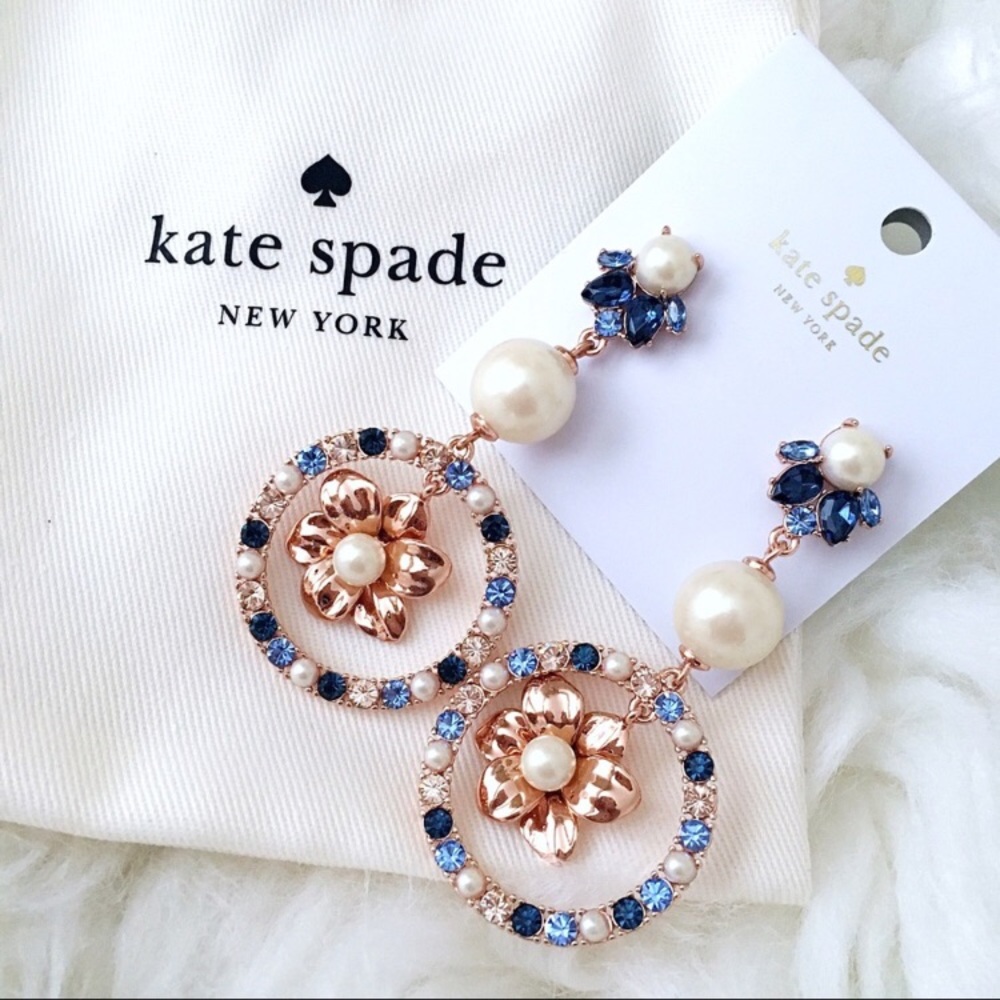 NWT Kate Spade Multi Wild Garden Triple Earrings